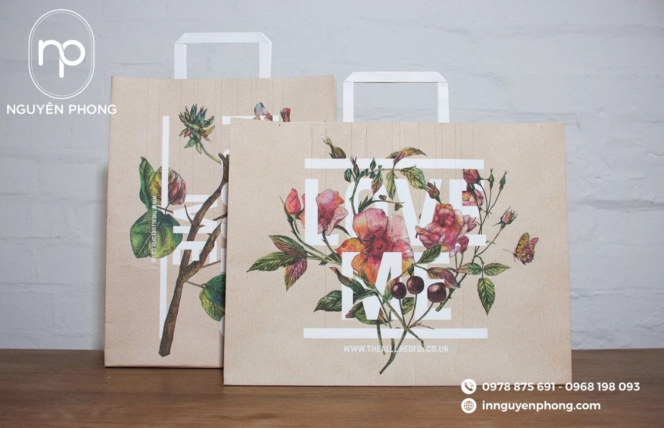 Mẫu túi giấy đựng hoa đa dạng